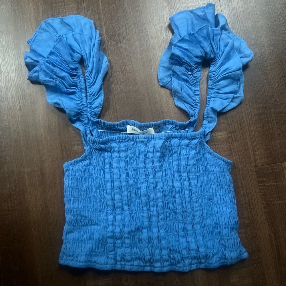 Blue Ruffled Two-Piece Set - Picture 2 of 4